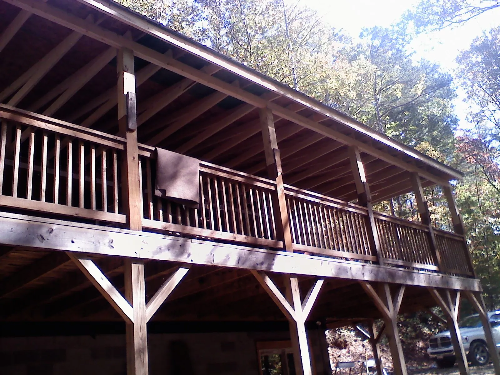 Timber framing under a new elevated porch and deck — Roof Leak Repair in Plummer by Roofing Brothers